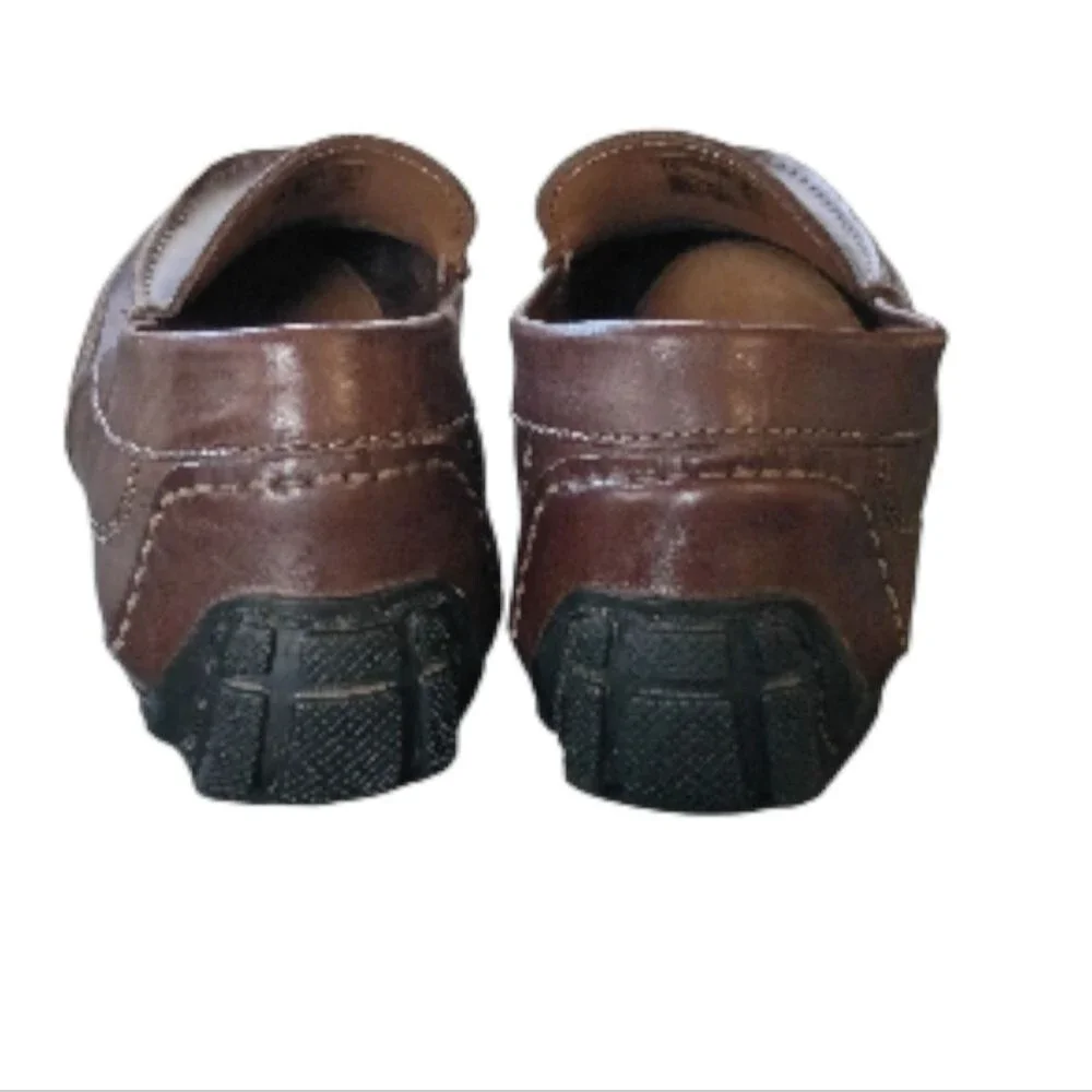 CLARKS MENS DRIVING MOCS MOCCASINS DRIVERS BROWN LEATHER 10.5M
